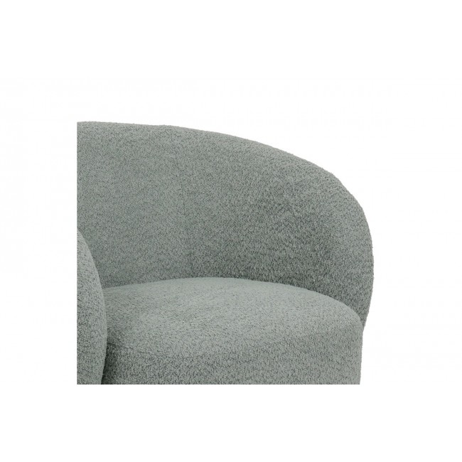 Πολυθρόνα περιστρεφόμενη "KRESLO" από μπουκλέ ύφασμα σε χρώμα φυστικί 78x81x77