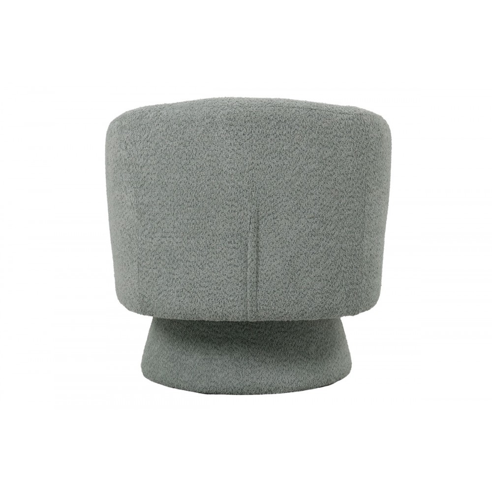 Πολυθρόνα περιστρεφόμενη "KRESLO" από μπουκλέ ύφασμα σε χρώμα φυστικί 78x81x77