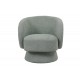 Πολυθρόνα περιστρεφόμενη "KRESLO" από μπουκλέ ύφασμα σε χρώμα φυστικί 78x81x77