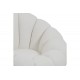 Πολυθρόνα περιστρεφόμενη "NESTER" από μπουκλέ ύφασμα σε χρώμα λευκό 98x97x69