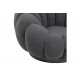Πολυθρόνα περιστρεφόμενη "NESTER" από μπουκλέ ύφασμα σε χρώμα γκρι 98x97x69