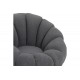 Πολυθρόνα περιστρεφόμενη "NESTER" από μπουκλέ ύφασμα σε χρώμα γκρι 98x97x69