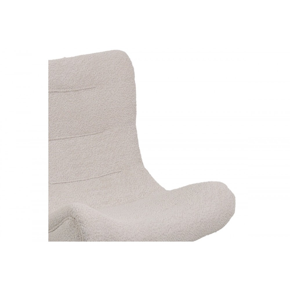 Πολυθρόνα-μπερζέρα "SILLA" από μπουκλέ ύφασμα σε χρώμα μπεζ 97x80x100