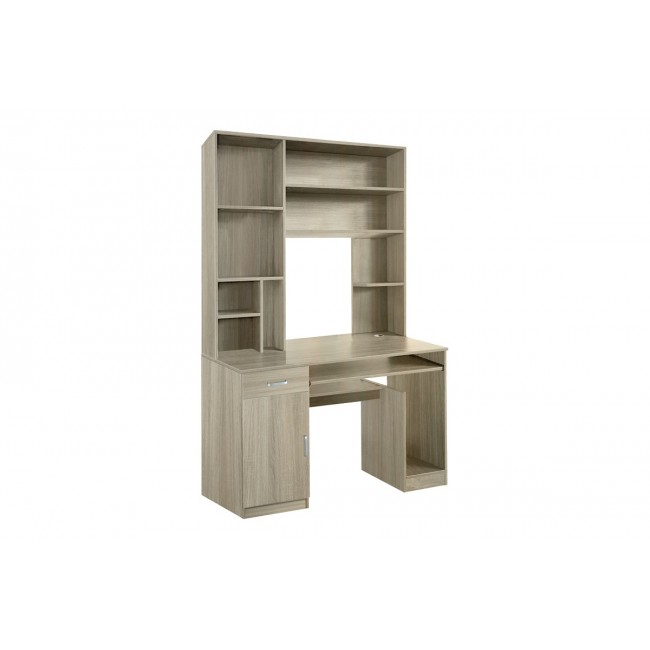 Γραφείο με βιβλιοθήκη "NOVELTY" σε χρώμα σονόμα 120x55x182