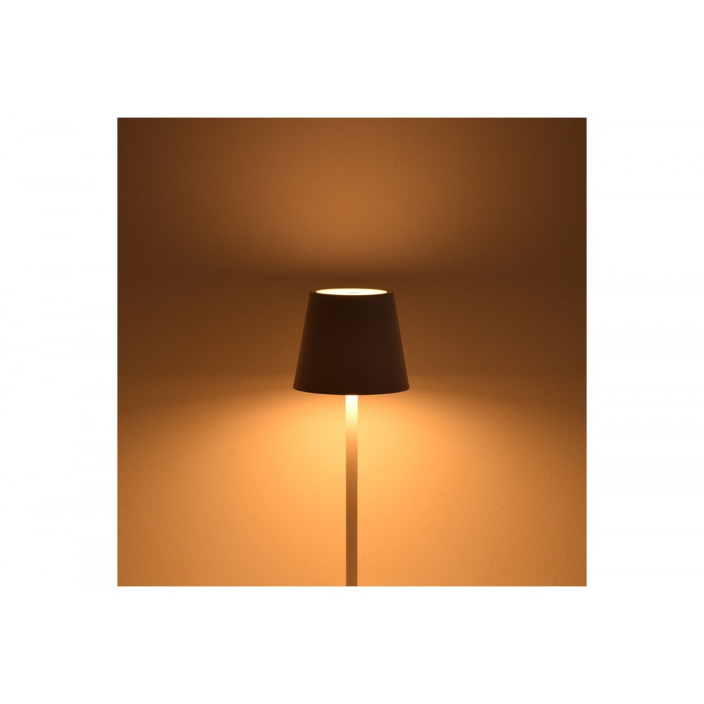 Επιτραπέζιο φωτιστικό αφής "BRAVE I" LED από μέταλλο σε χρώμα λευκό Φ11.5x37