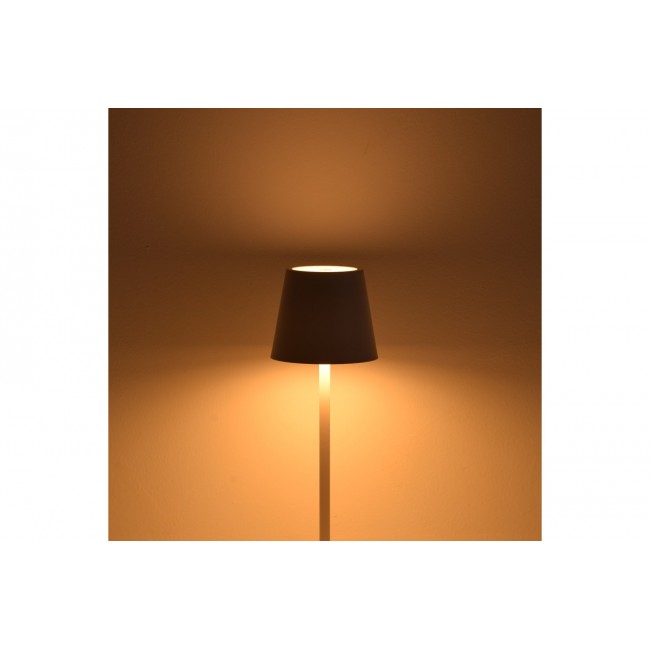 Επιτραπέζιο φωτιστικό αφής "BRAVE I" LED από μέταλλο σε χρώμα λευκό Φ11.5x37