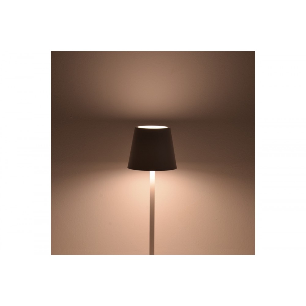 Επιτραπέζιο φωτιστικό αφής "BRAVE I" LED από μέταλλο σε χρώμα λευκό Φ11.5x37