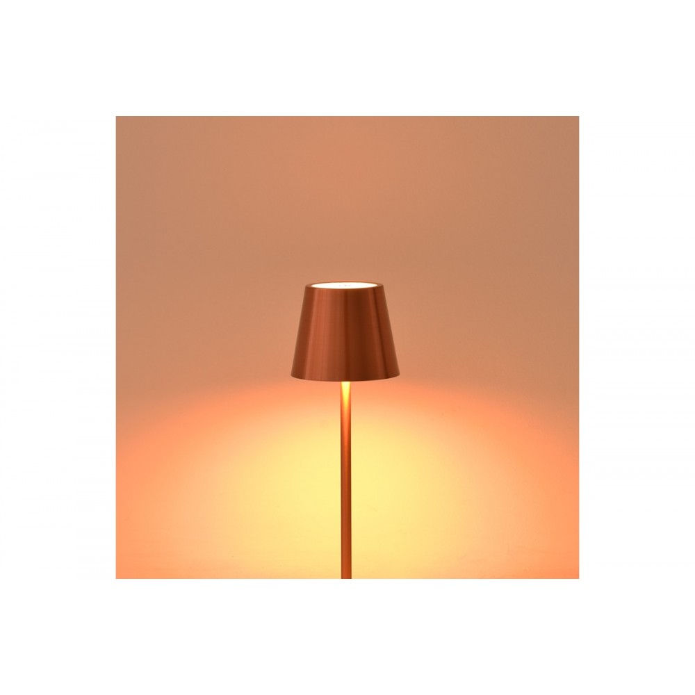 Επιτραπέζιο φωτιστικό αφής "BRAVE I" LED από μέταλλο σε χρώμα μπρονζέ Φ11.5x37