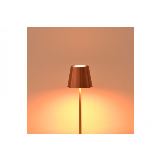 Επιτραπέζιο φωτιστικό αφής "BRAVE I" LED από μέταλλο σε χρώμα μπρονζέ Φ11.5x37