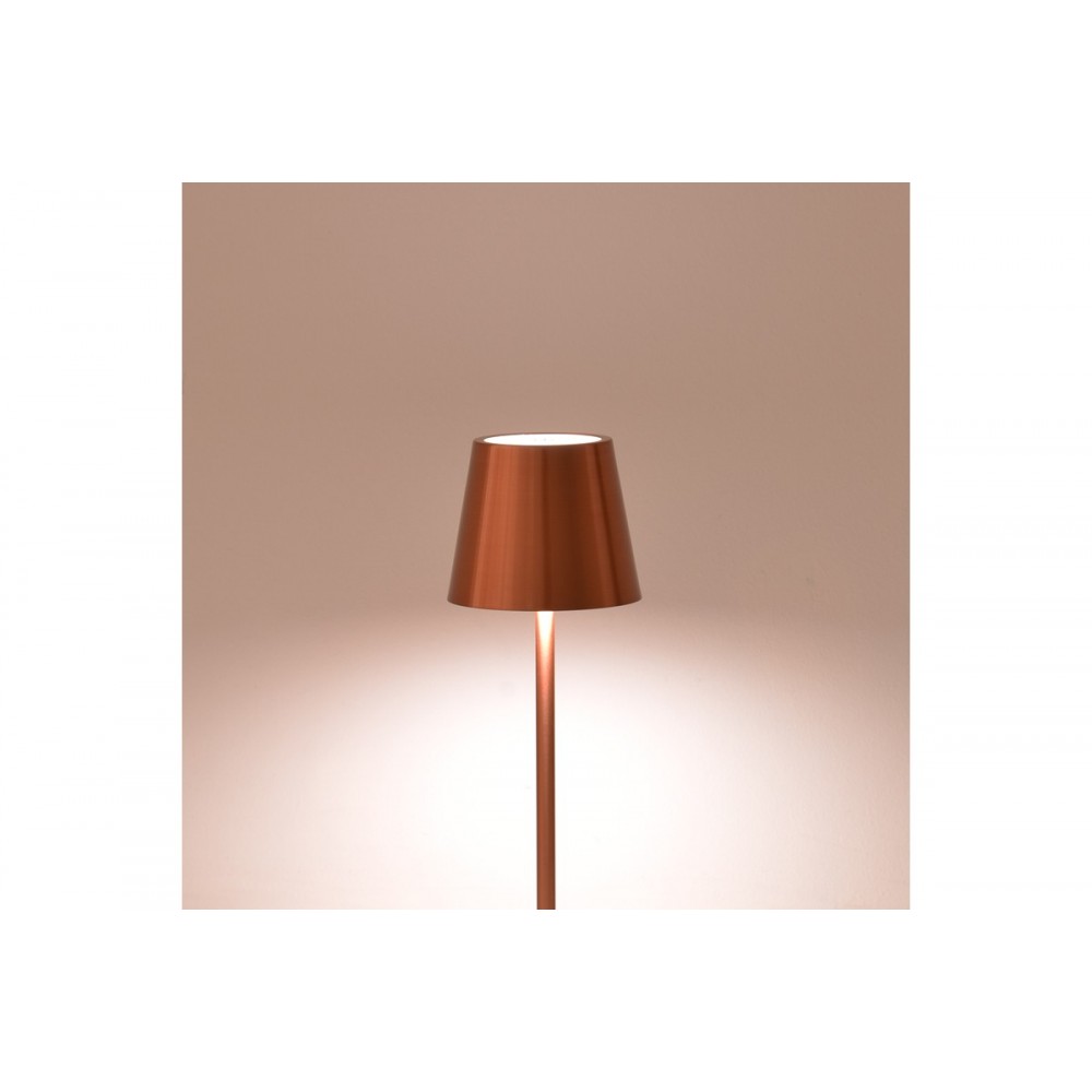 Επιτραπέζιο φωτιστικό αφής "BRAVE I" LED από μέταλλο σε χρώμα μπρονζέ Φ11.5x37