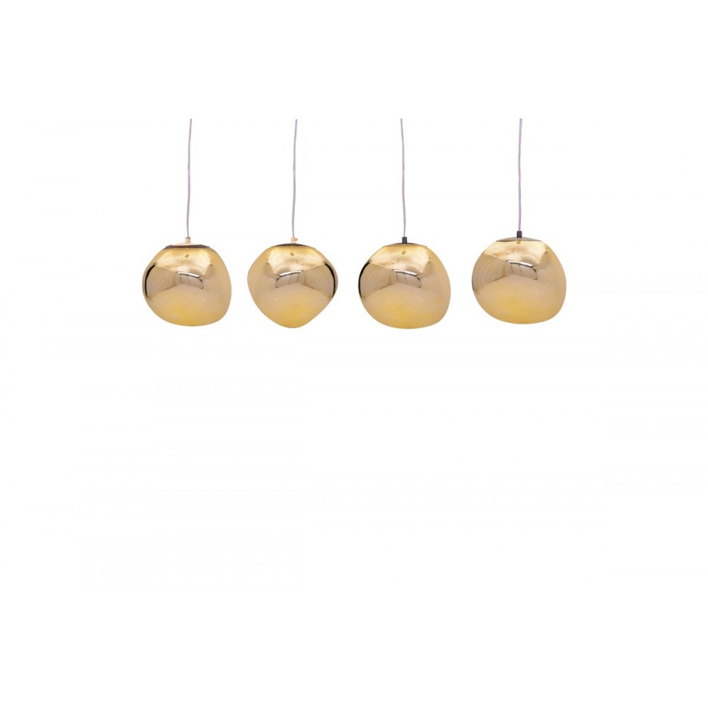 Φωτιστικό πολύφωτο "VIDRO" σε χρώμα χρυσό 60x15x80