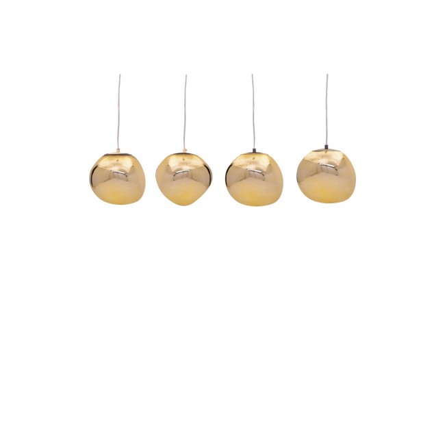 Φωτιστικό πολύφωτο "VIDRO" σε χρώμα χρυσό 60x15x80