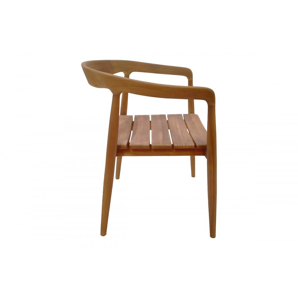 Τραπεζαρία 3τμχ "NOODY-KENDA" από ξύλο σε χρώμα φυσικό Φ80x75