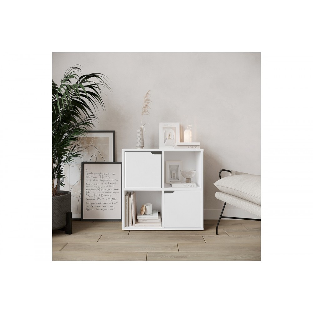 Βιβλιοθήκη "BOOKEL" σε χρώμα λευκό 59.6x27.5x60.4