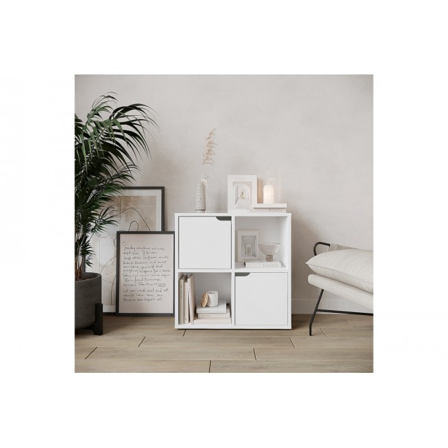 Βιβλιοθήκη "BOOKEL" σε χρώμα λευκό 59.6x27.5x60.4