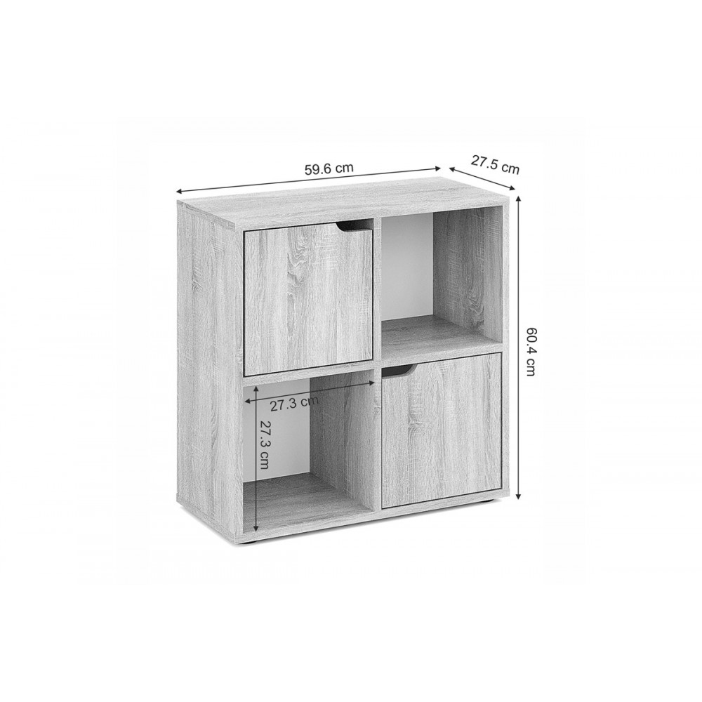 Βιβλιοθήκη "BOOKEL" σε χρώμα λευκό 59.6x27.5x60.4