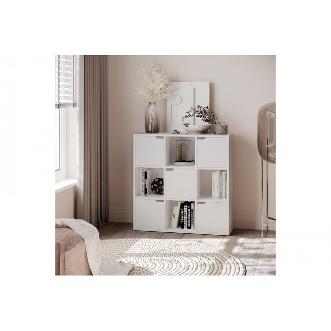 Βιβλιοθήκη "BOOKEL" σε χρώμα λευκό 88.5x27.5x89.3