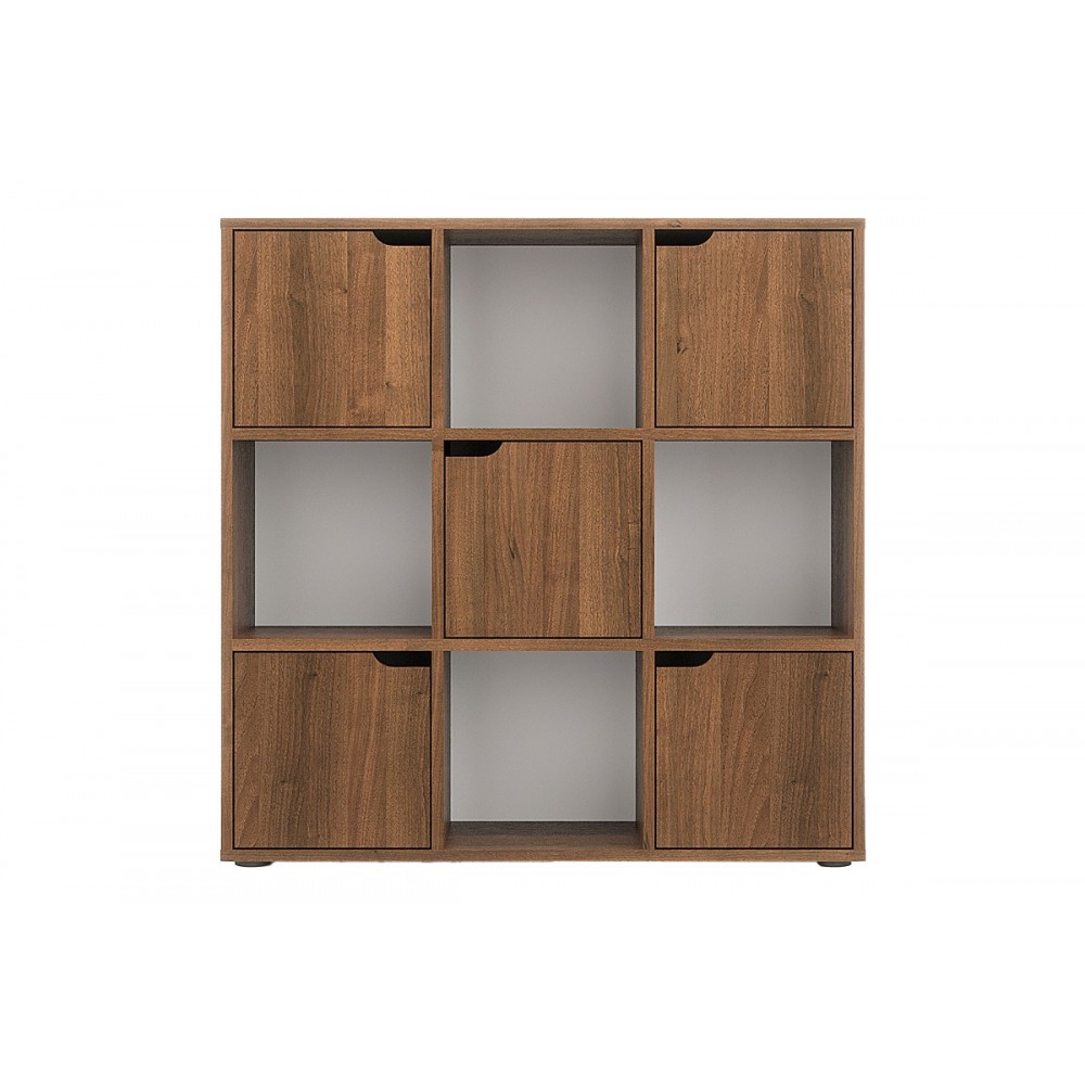 Βιβλιοθήκη "BOOKEL" σε χρώμα καρυδί 88.5x27.5x89.3