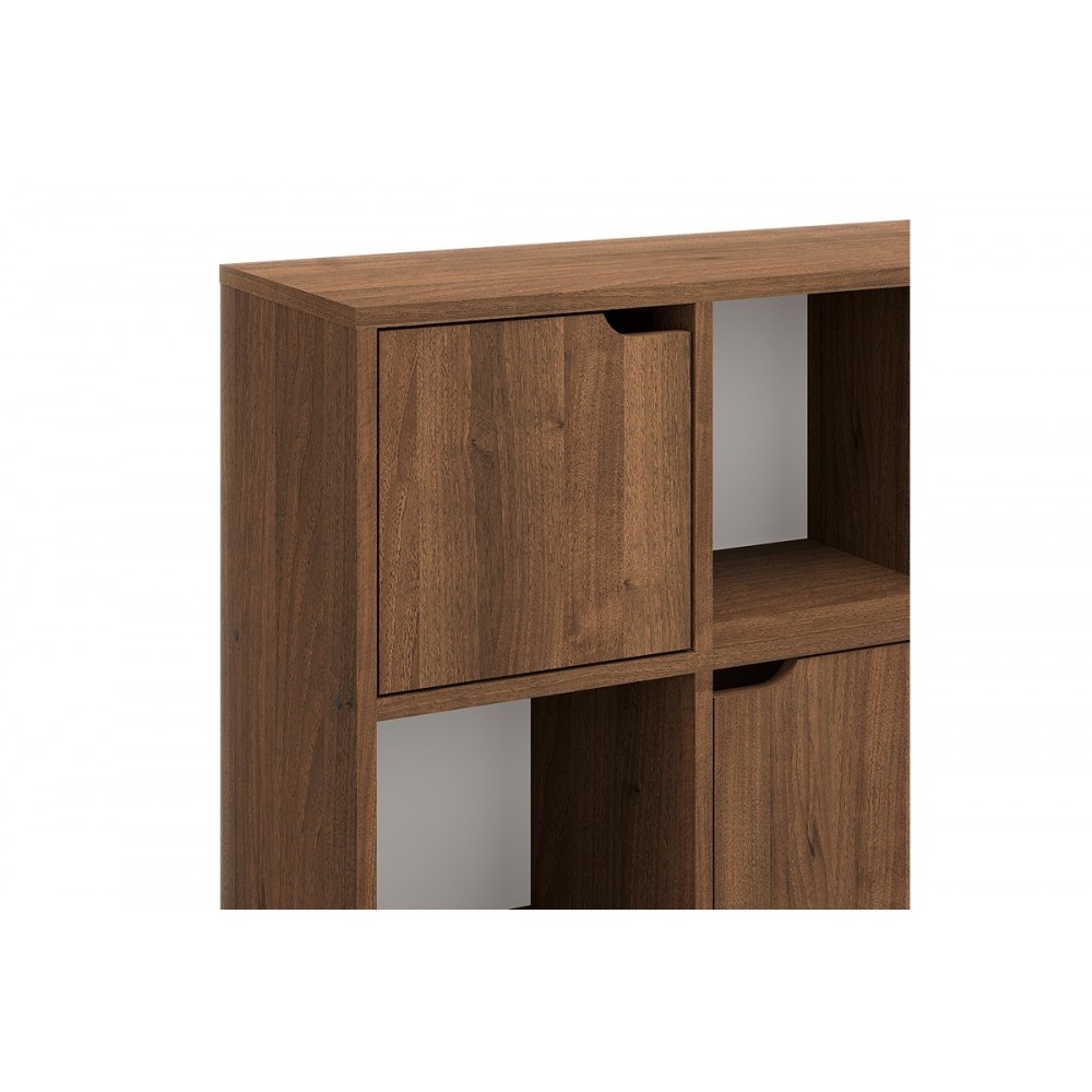 Βιβλιοθήκη "BOOKEL" σε χρώμα καρυδί 88.5x27.5x89.3