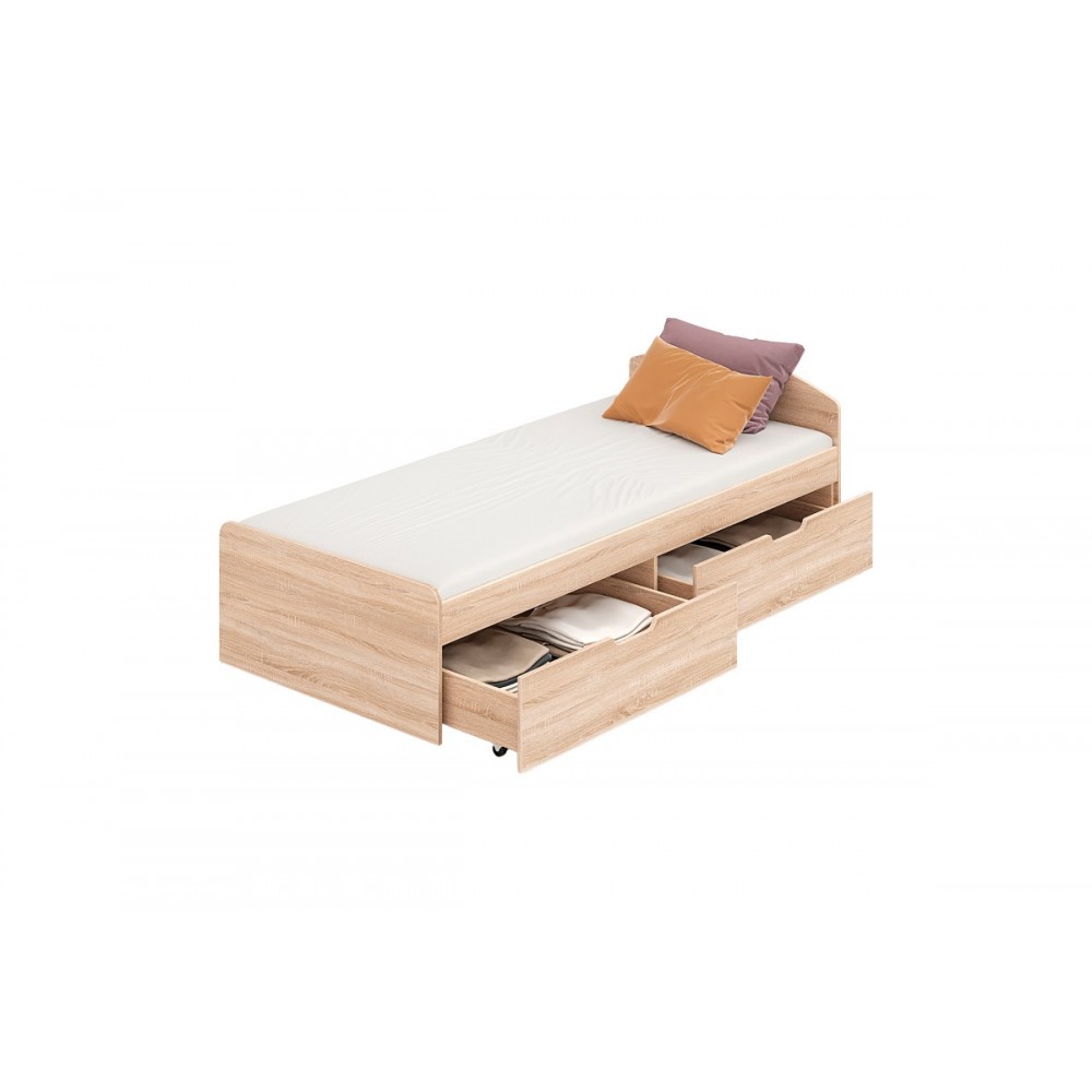Κρεβάτι "REGAN" σε χρώμα οακ 210x94.5x40