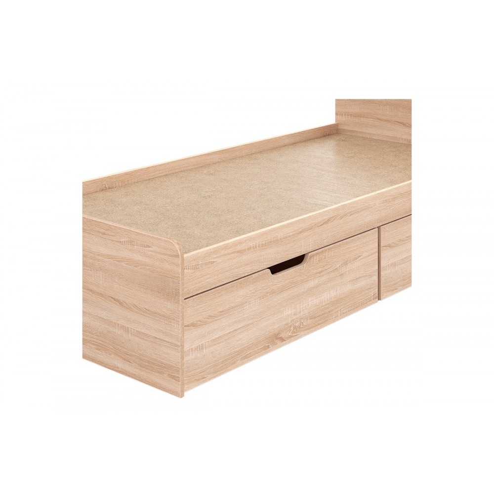 Κρεβάτι "REGAN" σε χρώμα οακ 210x94.5x40