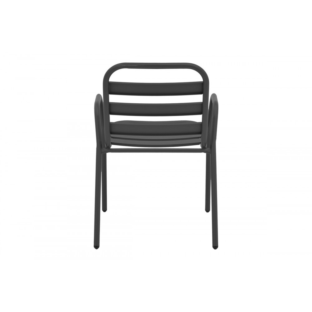 Πολυθρόνα "SUSSIE" από μέταλλο/αλουμίνιο σε χρώμα ανθρακί 45x62x76