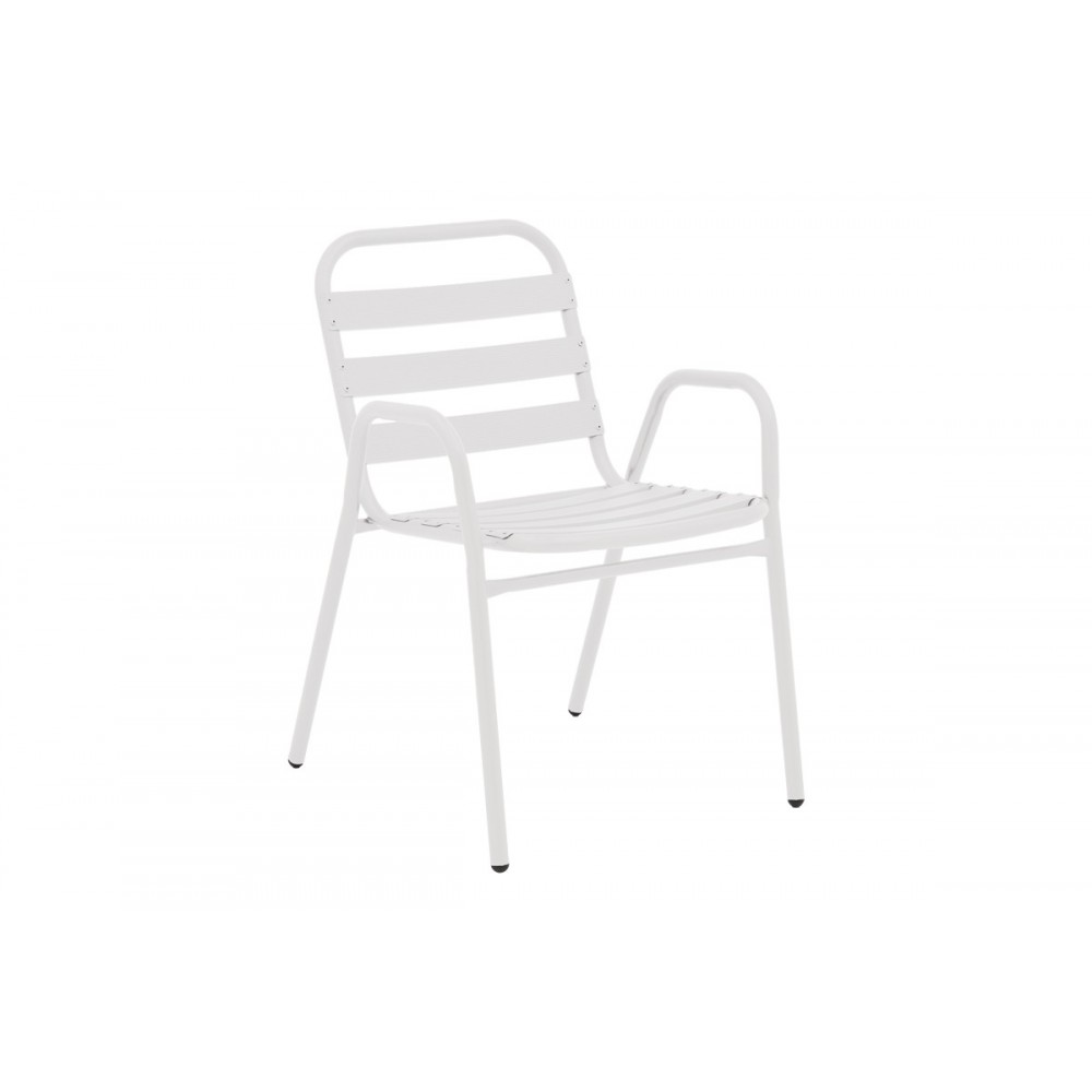 Πολυθρόνα "SUSSIE" από μέταλλο/αλουμίνιο σε χρώμα λευκό 45x62x76