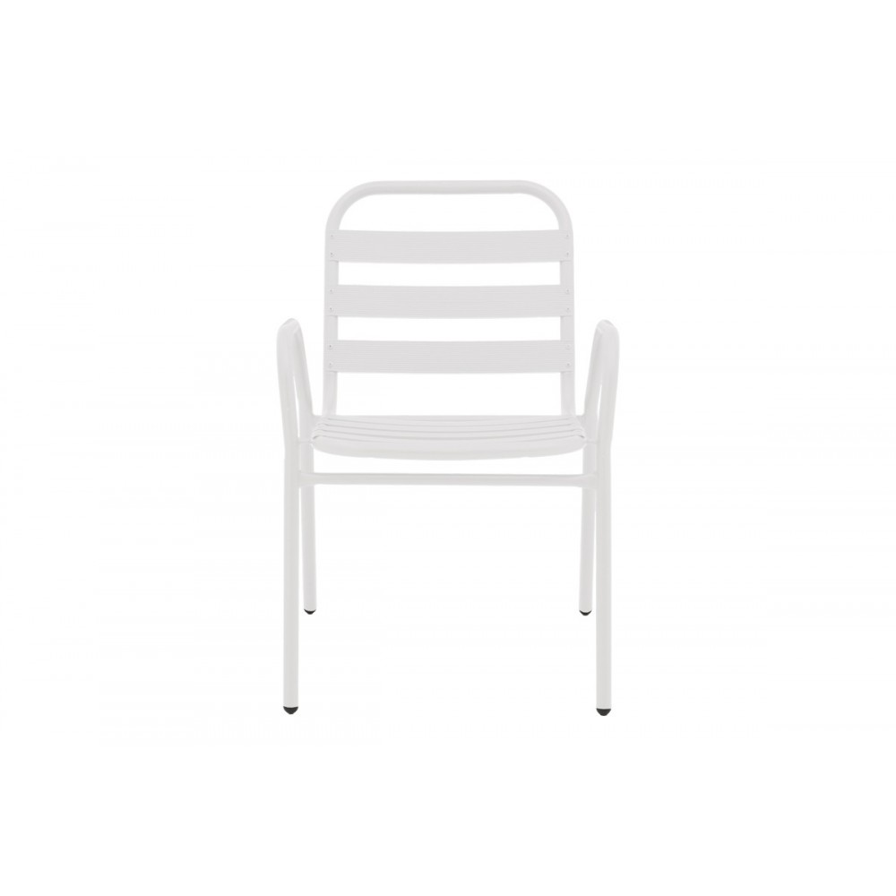 Πολυθρόνα "SUSSIE" από μέταλλο/αλουμίνιο σε χρώμα λευκό 45x62x76