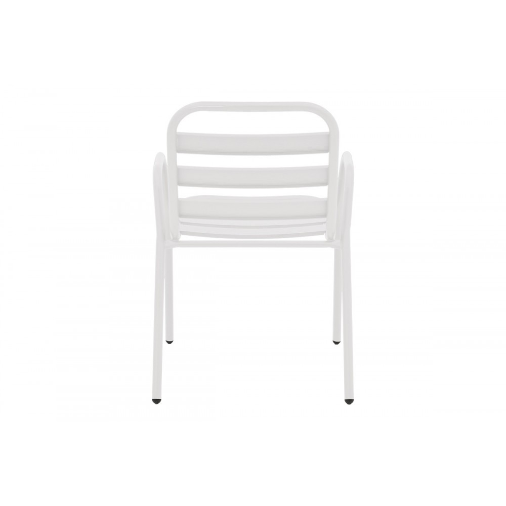 Πολυθρόνα "SUSSIE" από μέταλλο/αλουμίνιο σε χρώμα λευκό 45x62x76