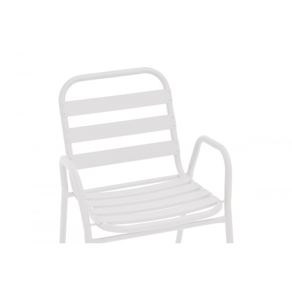 Πολυθρόνα "SUSSIE" από μέταλλο/αλουμίνιο σε χρώμα λευκό 45x62x76