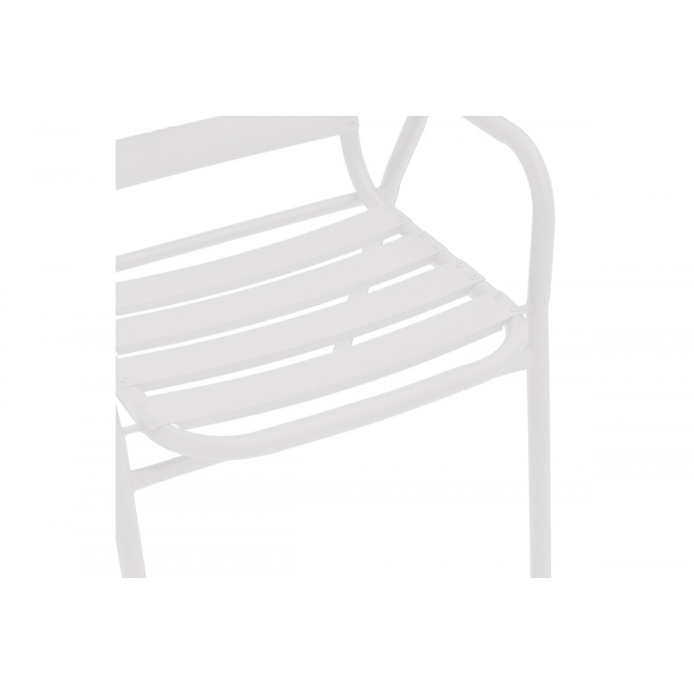 Πολυθρόνα "SUSSIE" από μέταλλο/αλουμίνιο σε χρώμα λευκό 45x62x76