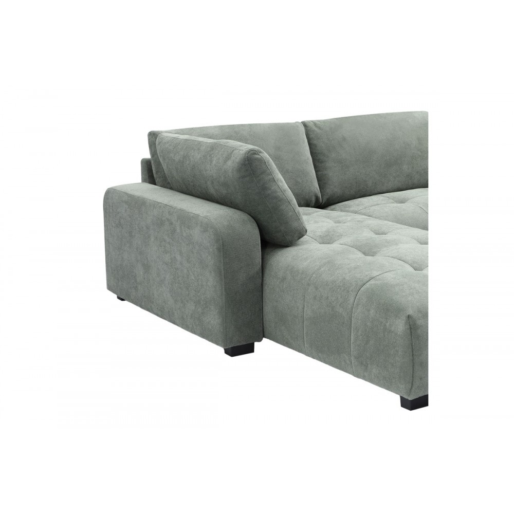 Kαναπές "GIANCO" δεξιά γωνία από ύφασμα σε χρώμα μέντα 298x208x85