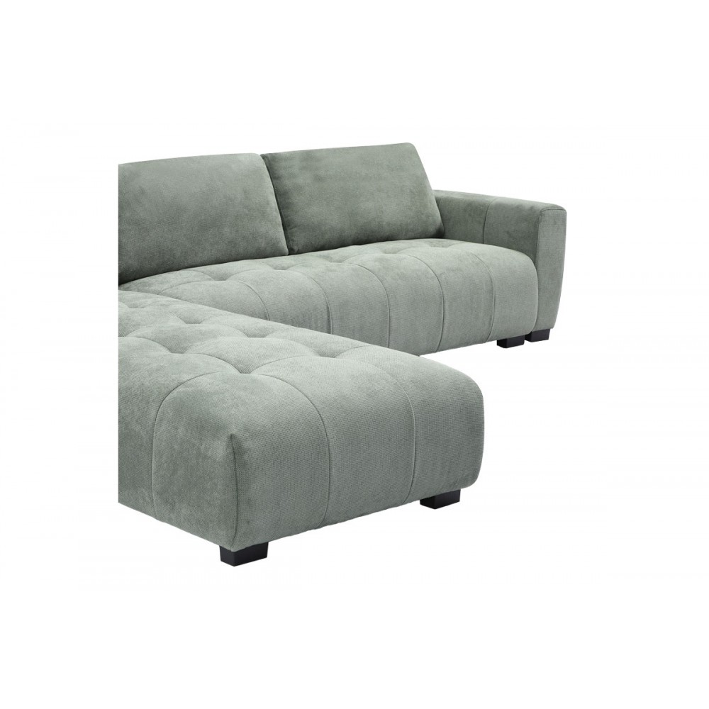 Kαναπές "GIANCO" δεξιά γωνία από ύφασμα σε χρώμα μέντα 298x208x85
