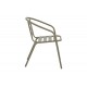Πολυθρόνα "TADE" από μέταλλο σε χρώμα σαμπανιζέ 54x62x74