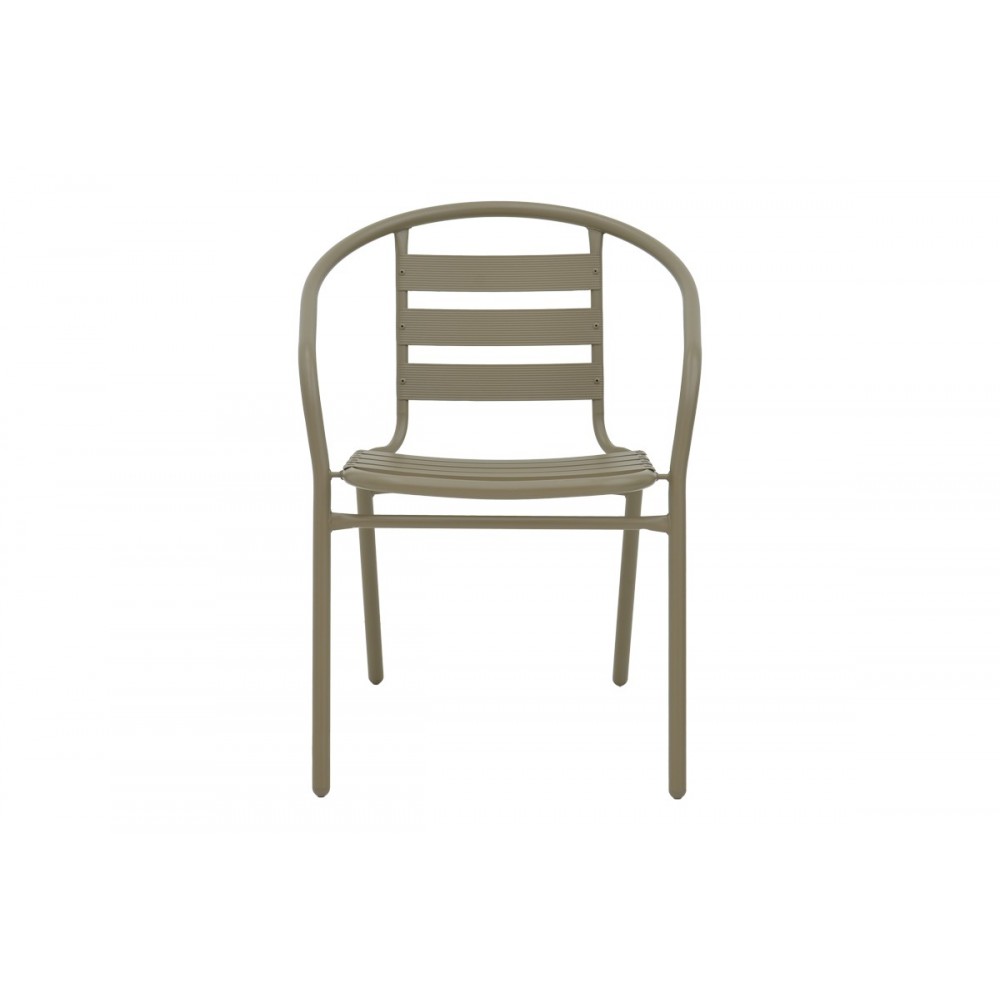 Πολυθρόνα "TADE" από μέταλλο σε χρώμα σαμπανιζέ 54x62x74