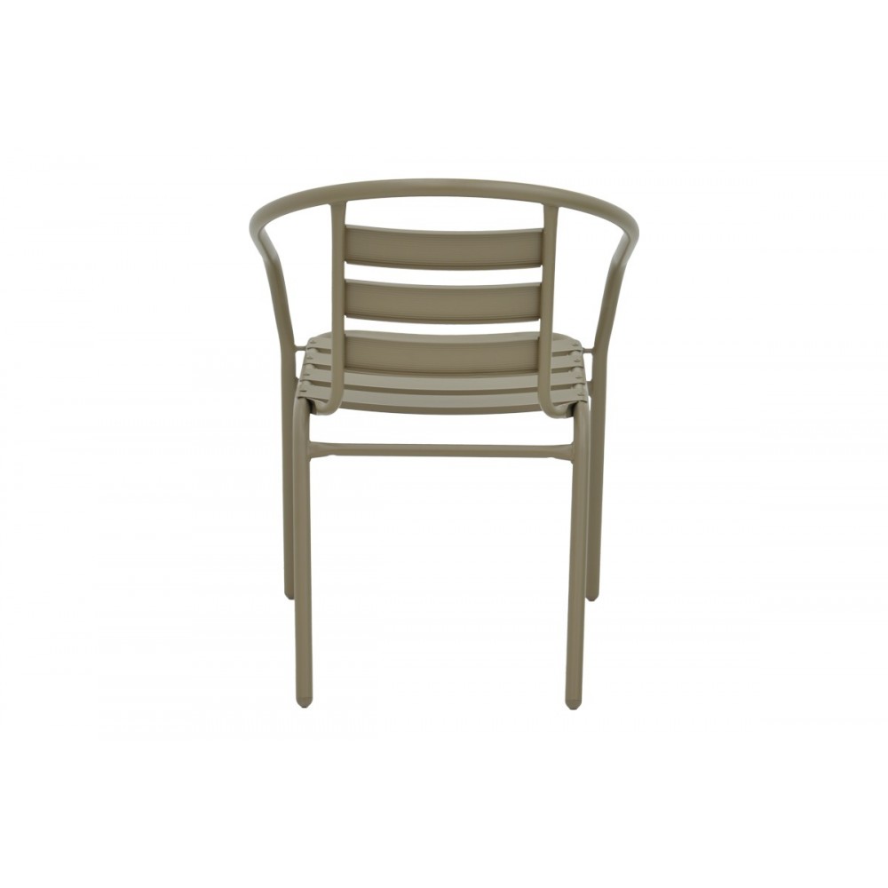 Πολυθρόνα "TADE" από μέταλλο σε χρώμα σαμπανιζέ 54x62x74