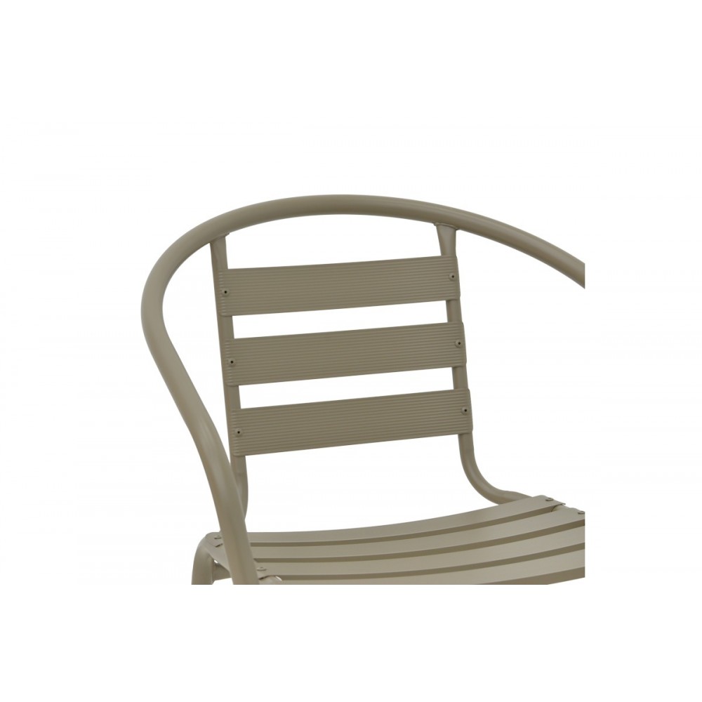 Πολυθρόνα "TADE" από μέταλλο σε χρώμα σαμπανιζέ 54x62x74