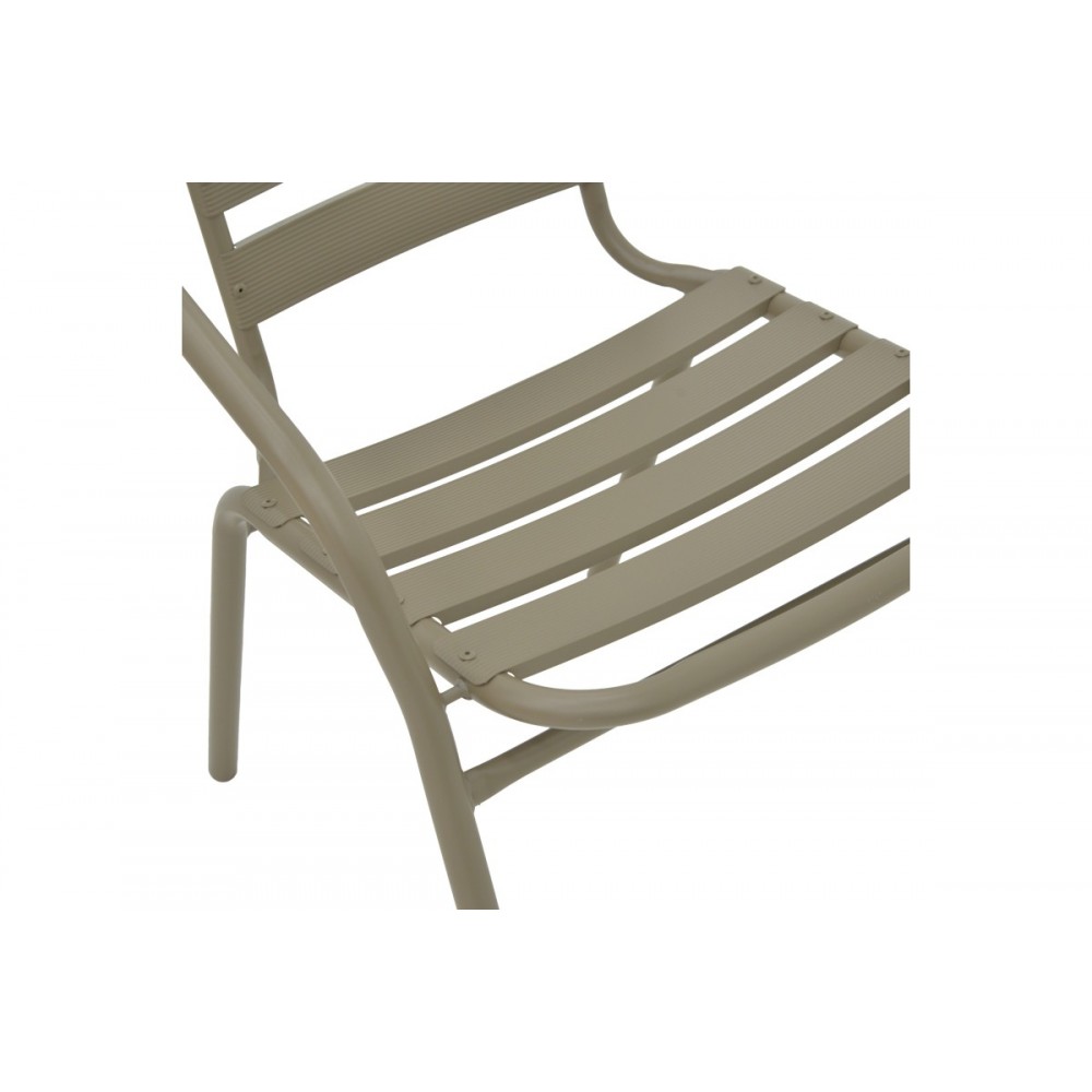 Πολυθρόνα "TADE" από μέταλλο σε χρώμα σαμπανιζέ 54x62x74