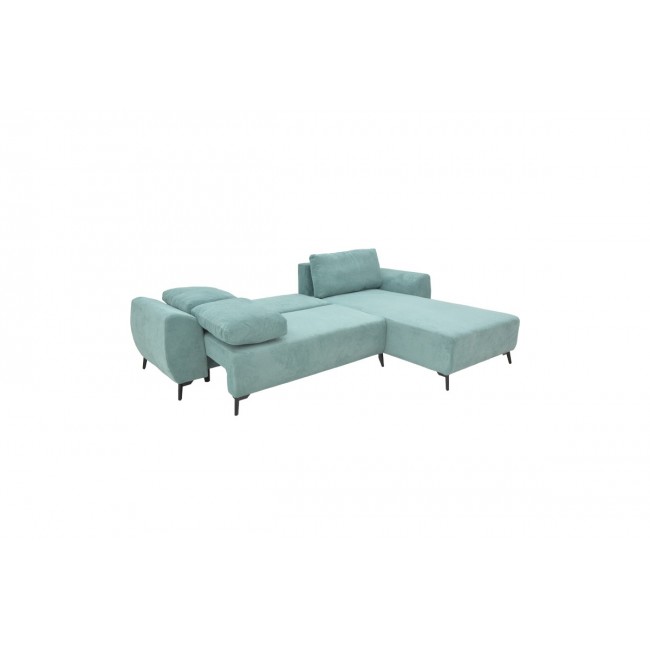 Kαναπές-κρεβάτι τριθέσιος "SETTEE" από ύφασμα σε χρώμα μέντα 286x204x93