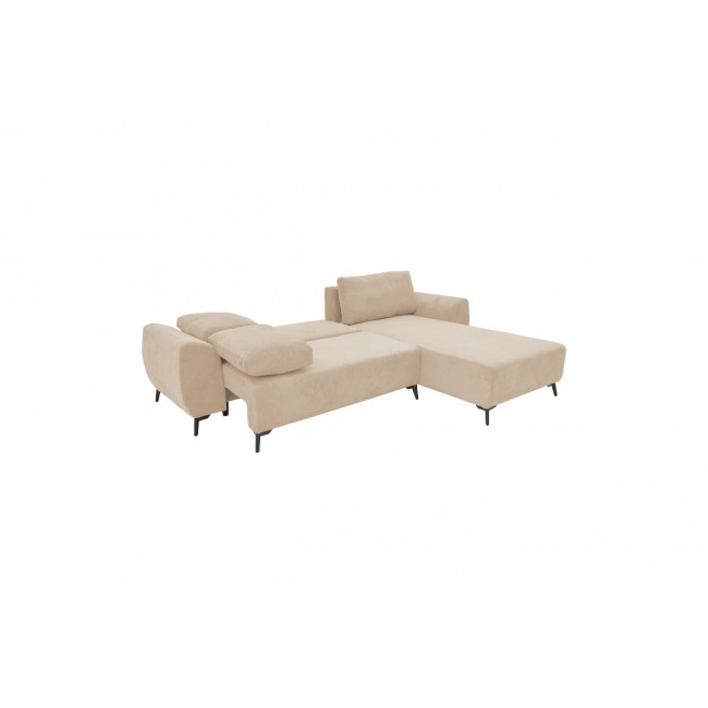 Kαναπές-κρεβάτι τριθέσιος "SETTEE" από ύφασμα σε χρώμα μπεζ 286x204x93