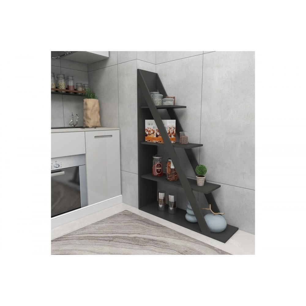 Βιβλιοθήκη "QUINA" σε χρώμα ανθρακί 100x30x150