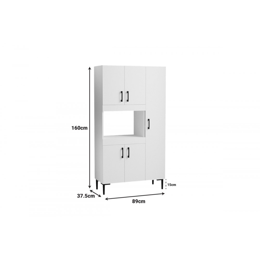 Ντουλάπα κουζίνας "DEFNE" σε χρώμα λευκό 89x37.5x160