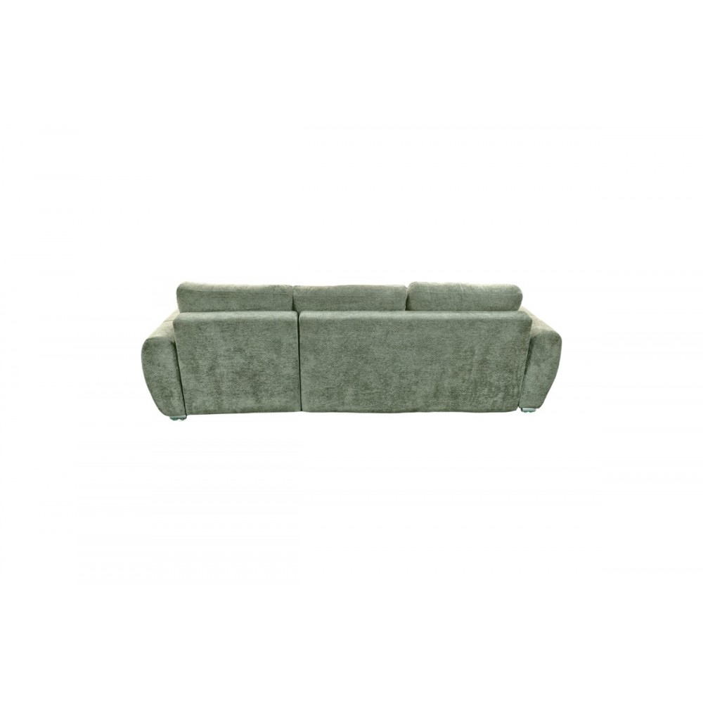 Γωνιακός καναπές-κρεβάτι "VIVAD" δεξιά γωνία από ύφασμα σε χρώμα μέντα 275x164x91