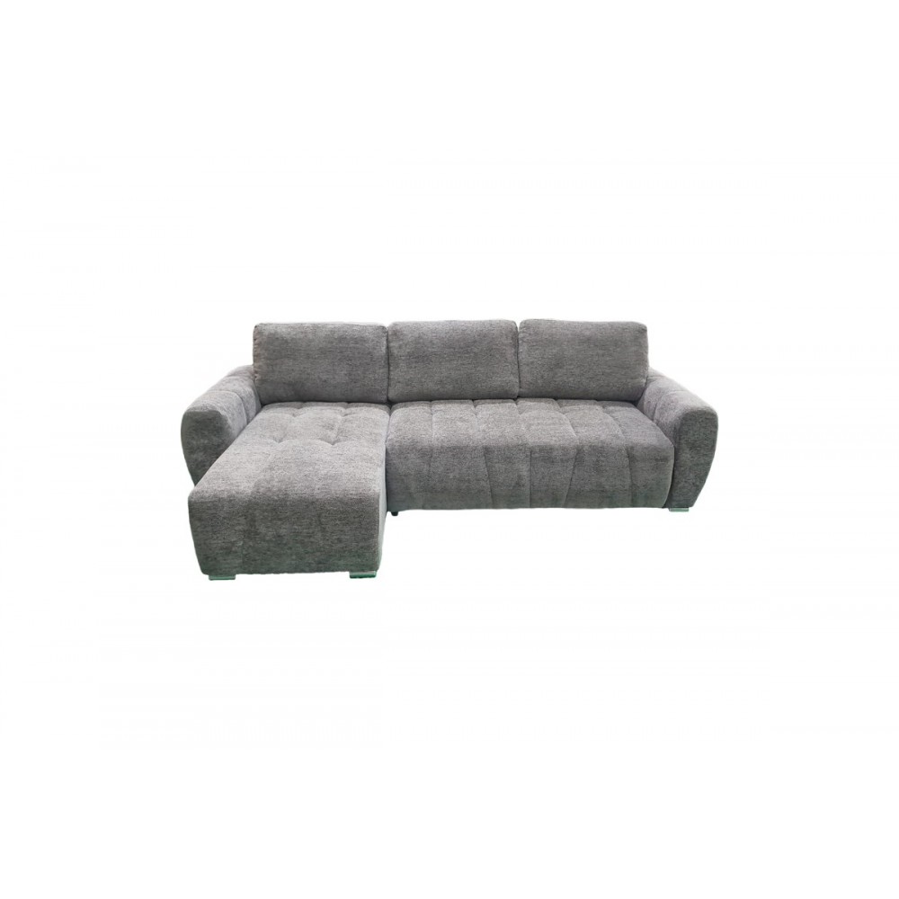 Γωνιακός καναπές-κρεβάτι "VIVAD" δεξιά γωνία από ύφασμα σε χρώμα ανθρακί 275x164x91