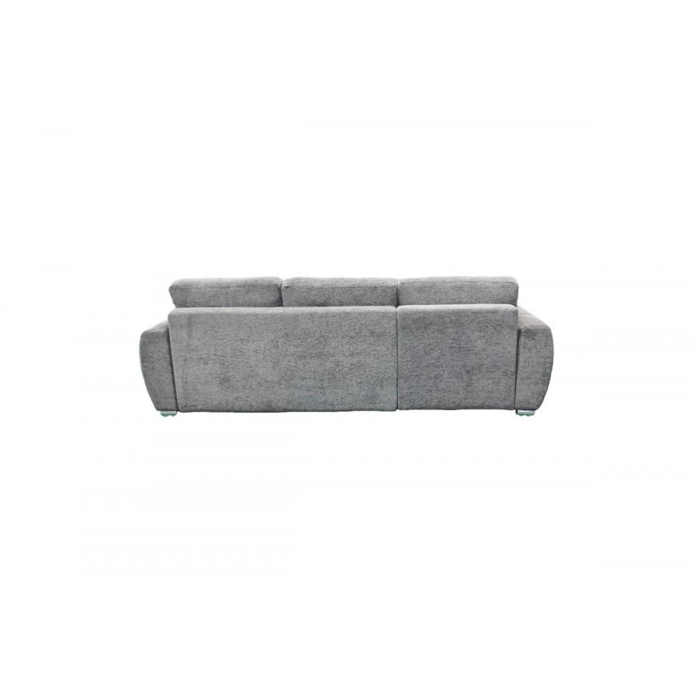 Γωνιακός καναπές-κρεβάτι "VIVAD" δεξιά γωνία από ύφασμα σε χρώμα ανθρακί 275x164x91