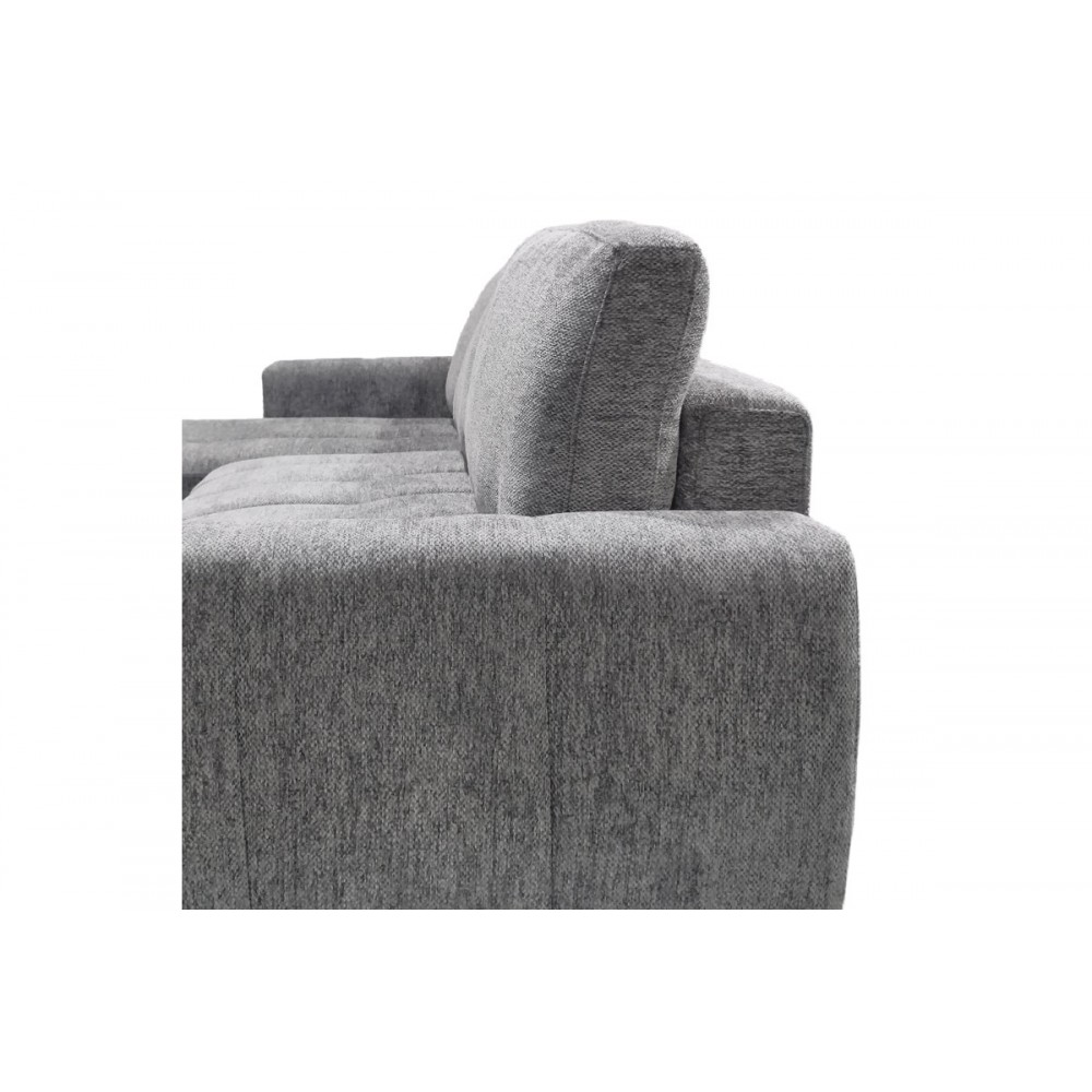 Γωνιακός καναπές-κρεβάτι "VIVAD" δεξιά γωνία από ύφασμα σε χρώμα ανθρακί 275x164x91