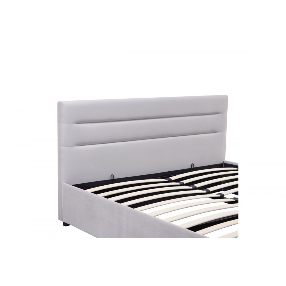 Κρεβάτι "MOLITO" από βελούδο σε χρώμα γκρι 168x214x91