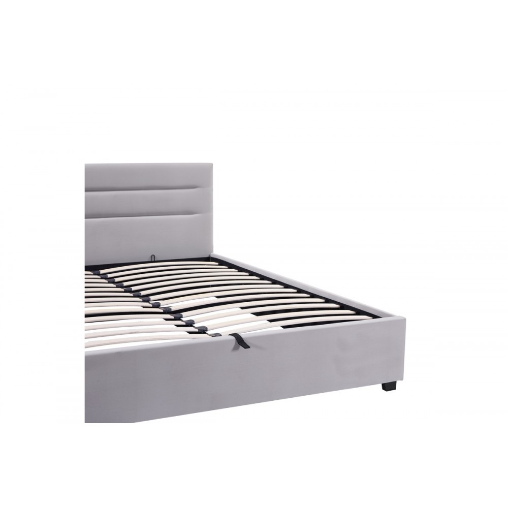 Κρεβάτι "MOLITO" από βελούδο σε χρώμα γκρι 168x214x91