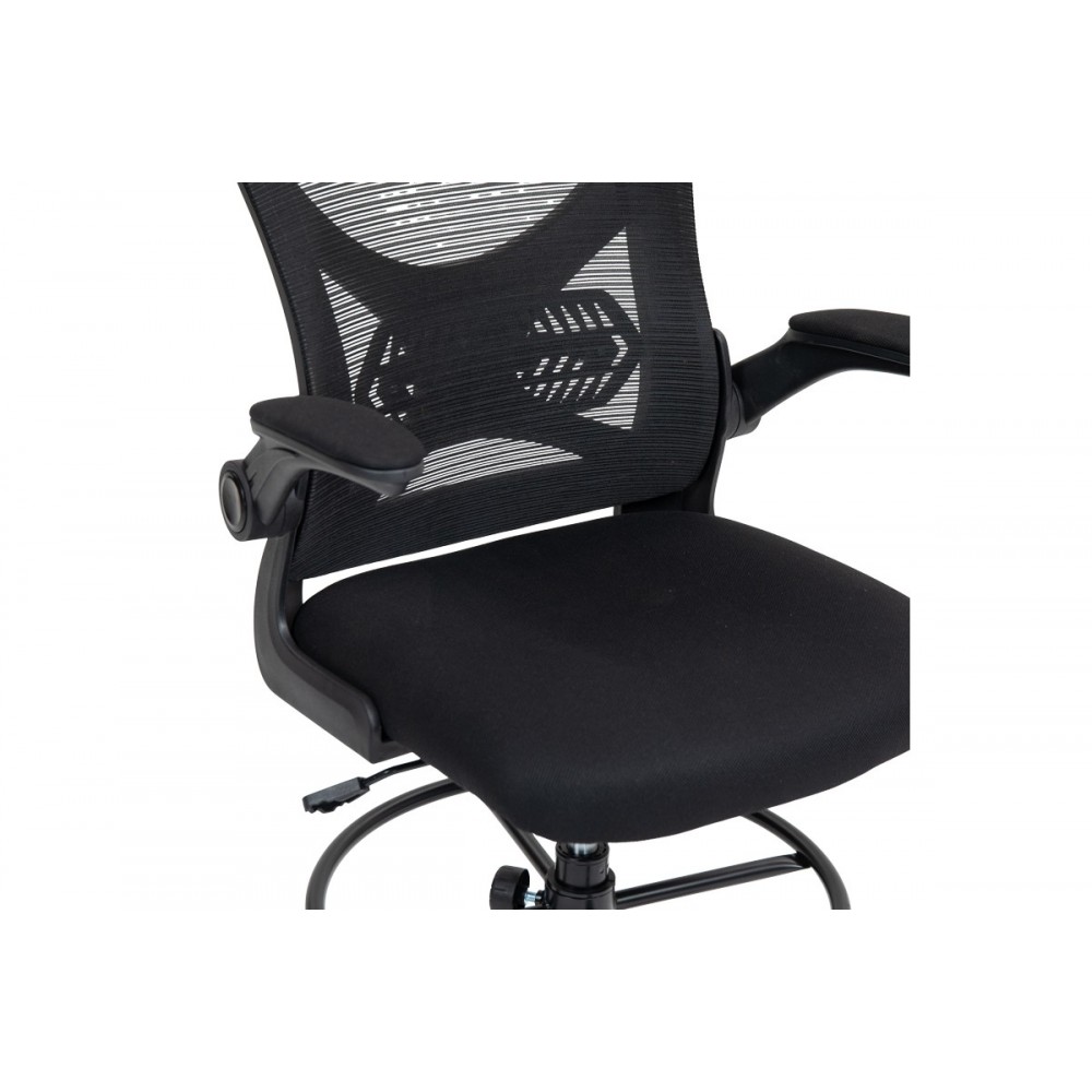 Καρέκλα γραφείου "DERZIO" από mesh ύφασμα σε χρώμα μαύρο 62x53x131