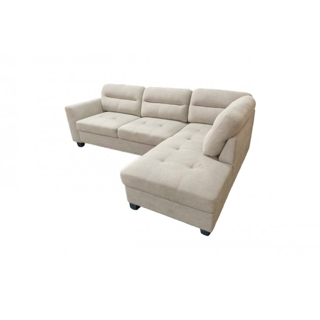 Γωνιακός καναπές "CAMILE" αριστερή γωνία από ύφασμα σε χρώμα μπεζ 270x174x95